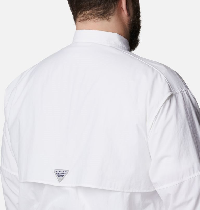 Men's Columbia PFG Bahama II Long Sleeve Shirts White | Plus Size CA-WA016
